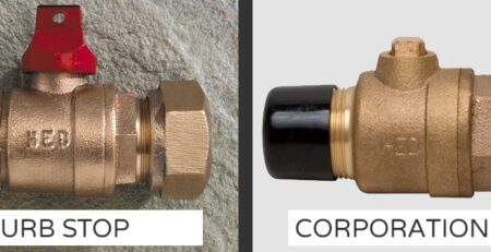 Left: Curb Stop; Right: Corporation Stop