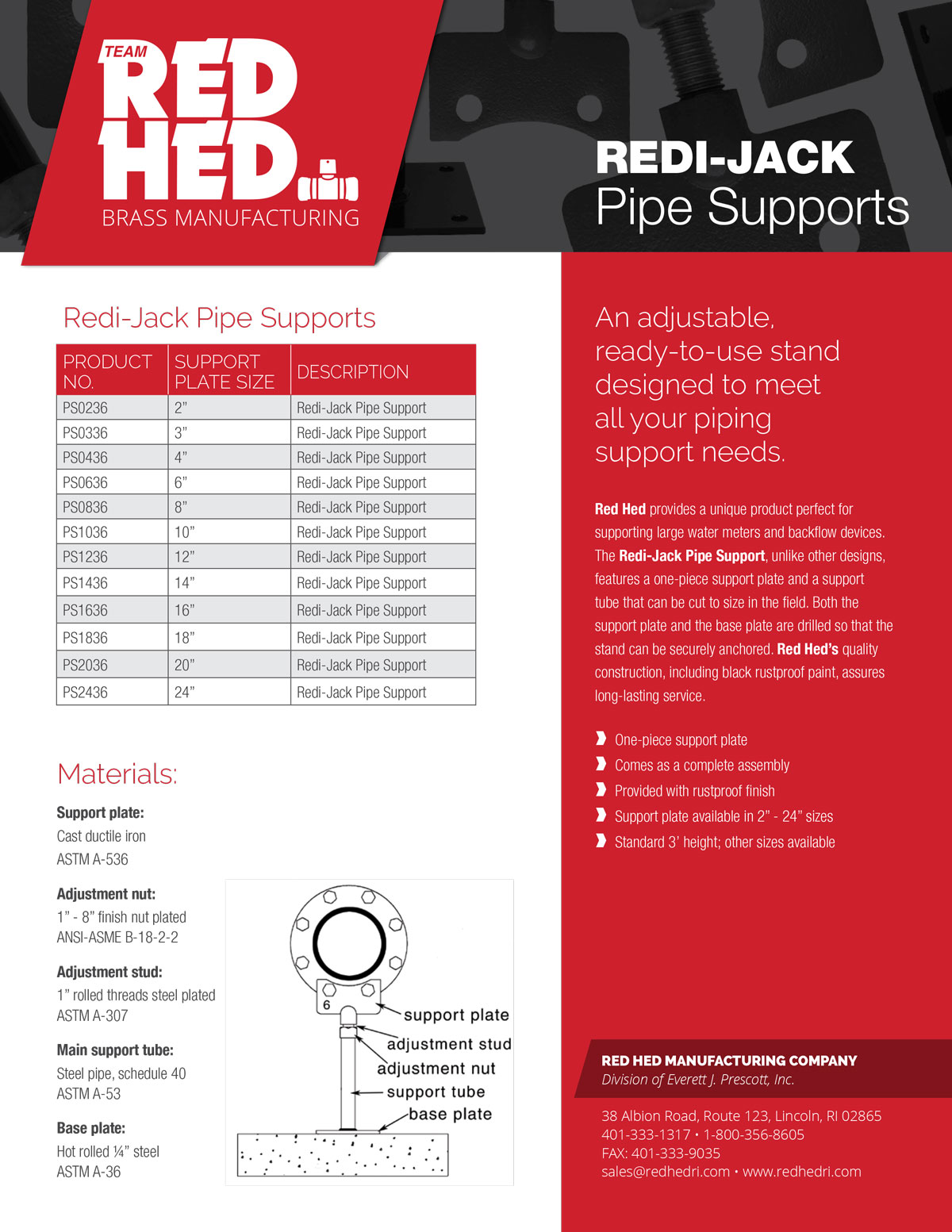 Redi-Jack Pipe Supports